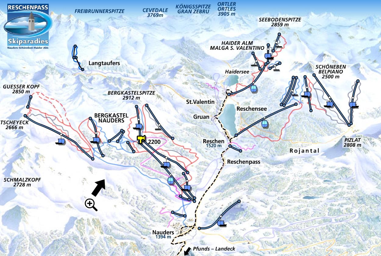 Nauders piste map