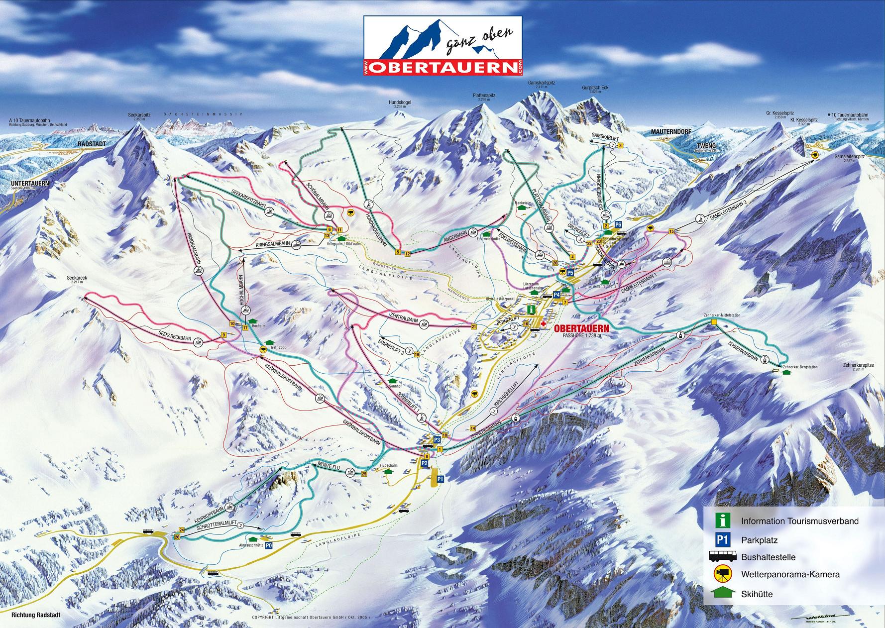 Obertauern piste map