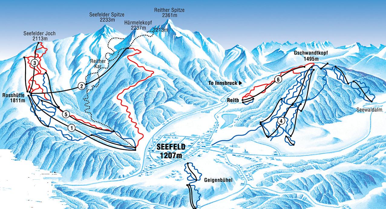 Seefeld piste map