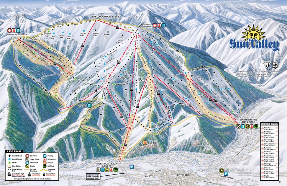 Sun Valley piste map