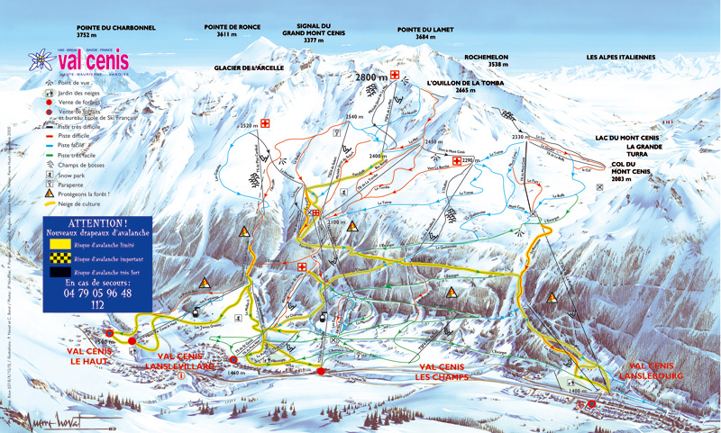 Val Cenis piste map