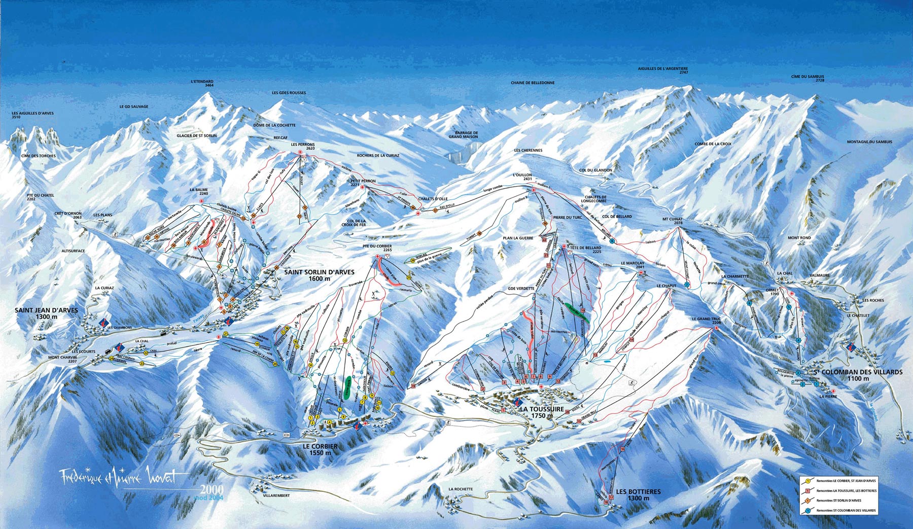 St Sorlin d'Arves piste map