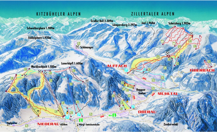 Auffach piste map