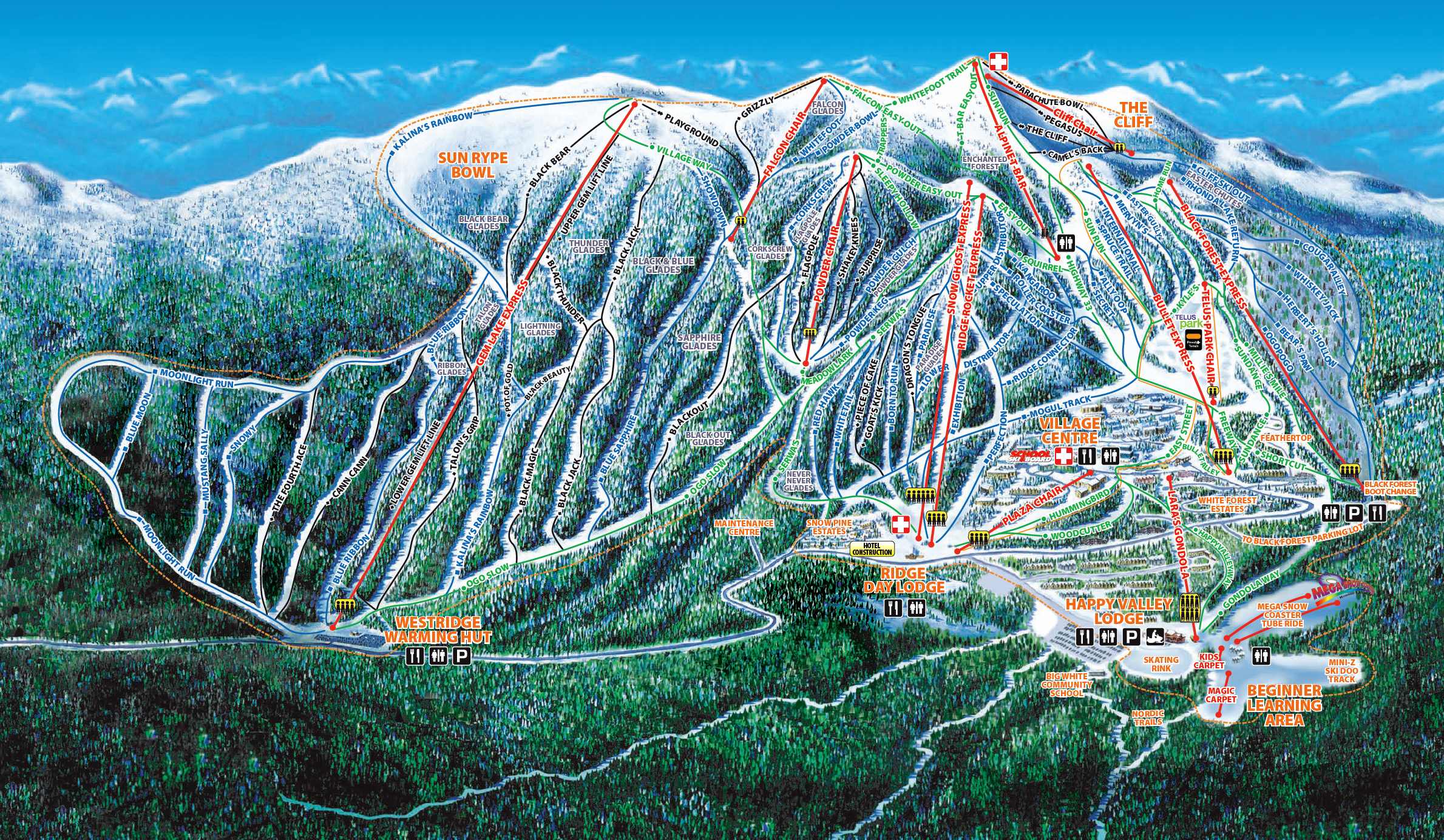 Big White piste map