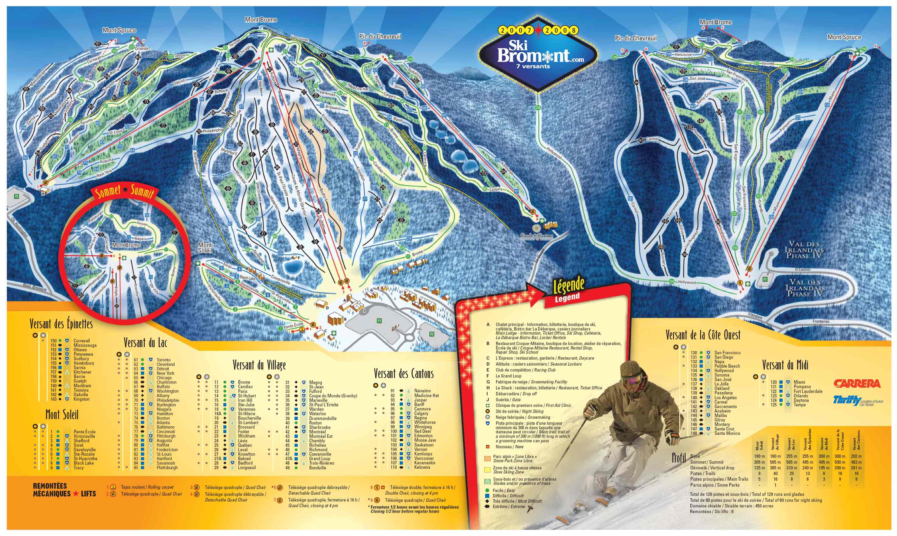 Bromont piste map