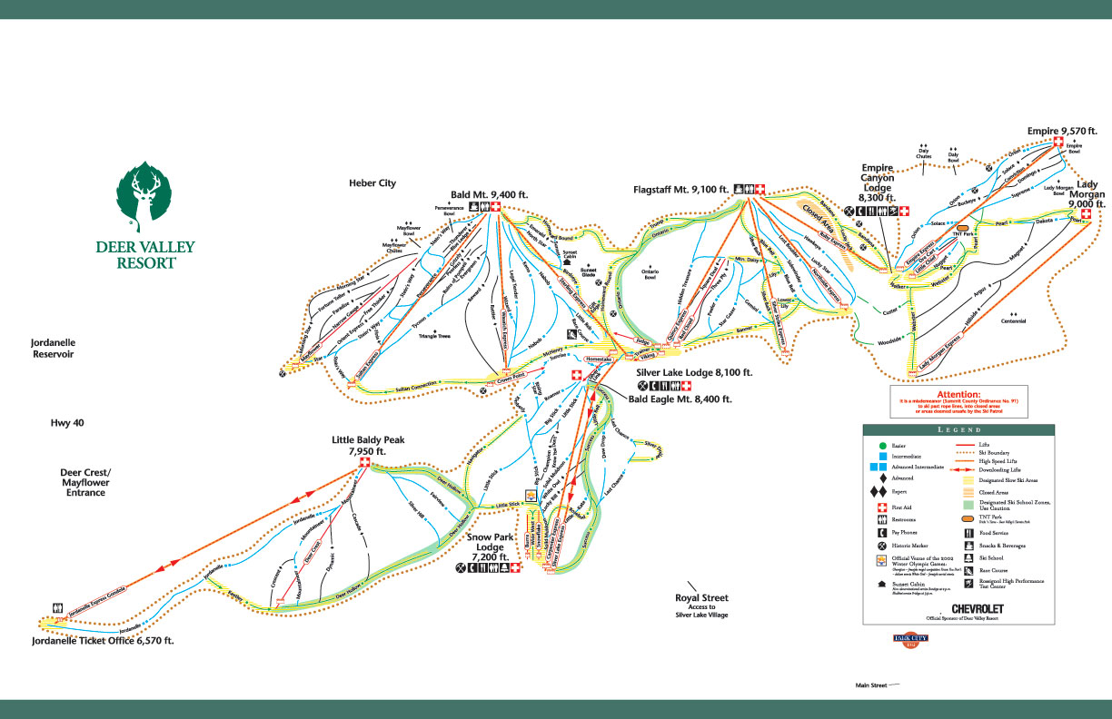 Deer Valley piste map