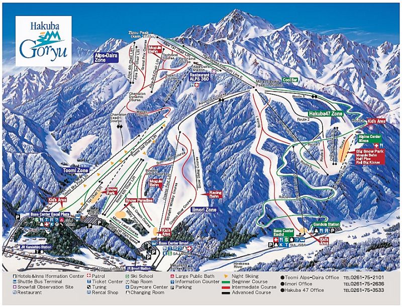 Hakuba 47 piste map