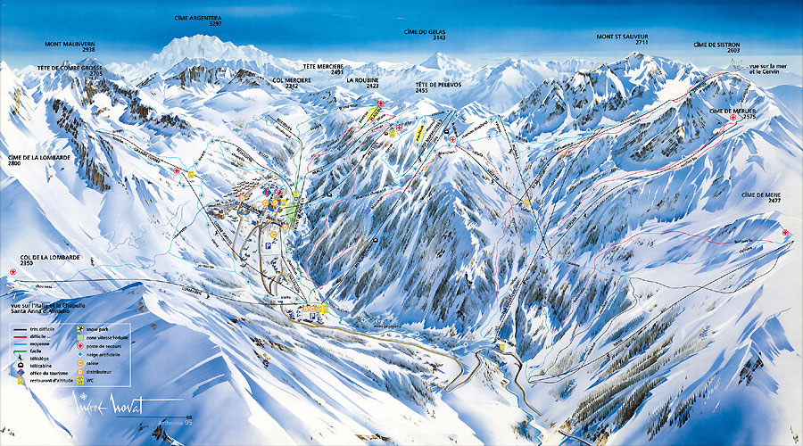 Isola 2000 piste map