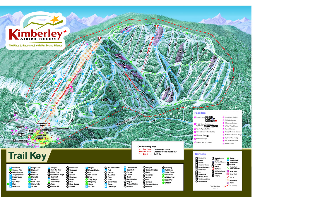 Kimberley piste map