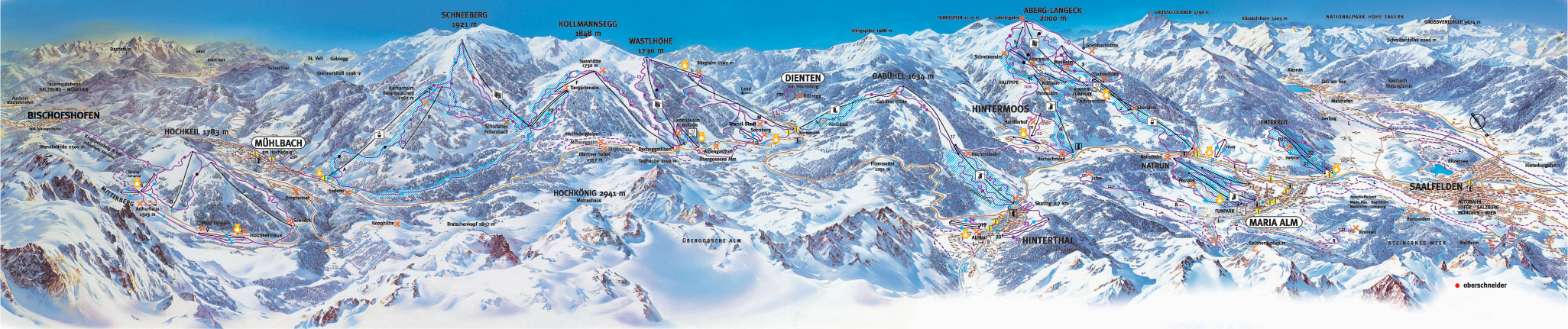 Maria Alm piste map