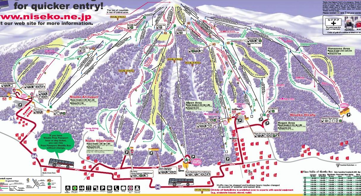 Niseko piste map