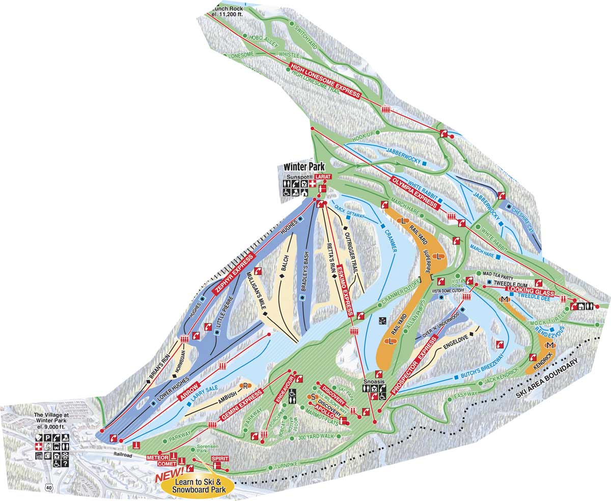 Winter Park piste map