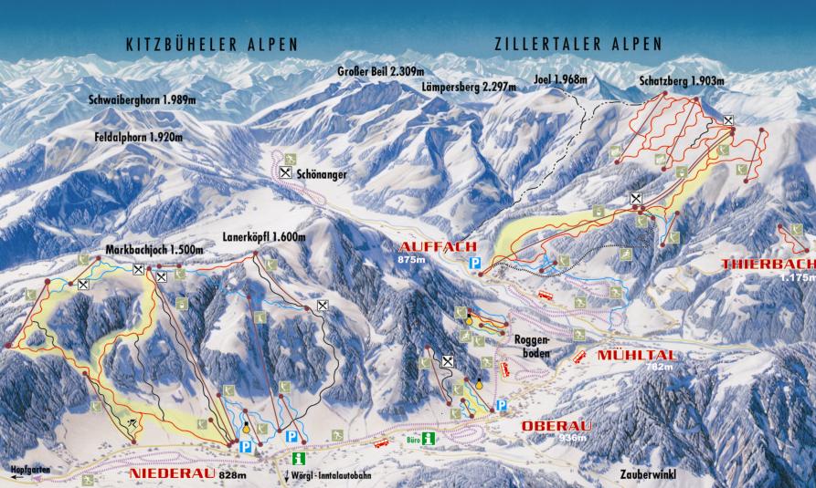 Wildschonau piste map