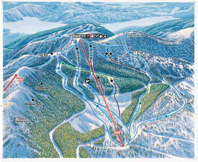 Whitefish Mountain piste map
