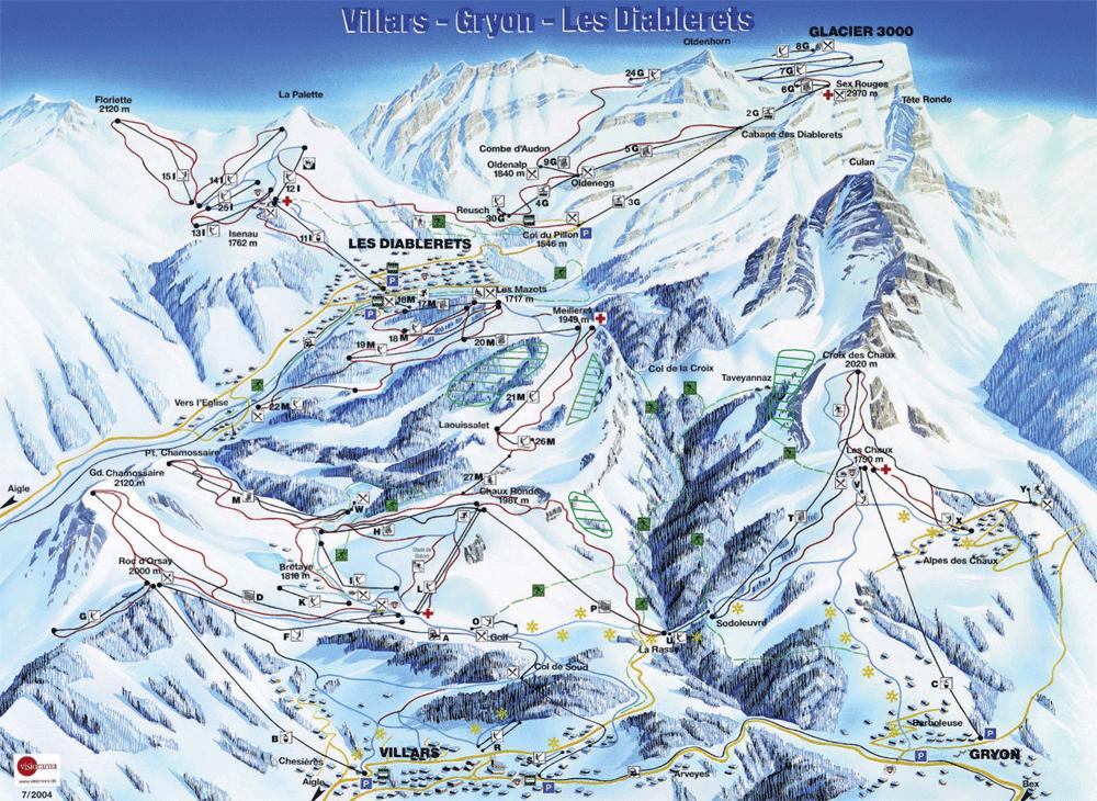 Villars piste map