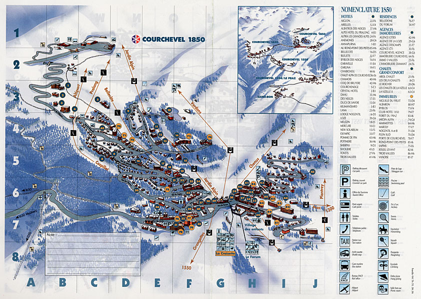 Maps of Courchevel ski resort in France | SNO