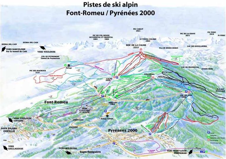 Font Romeu piste map