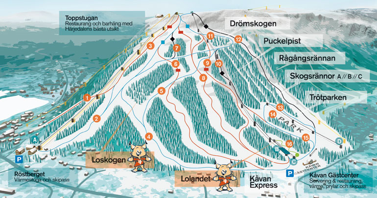 Funasdalen Piste Map | trails & marked ski runs | SNO