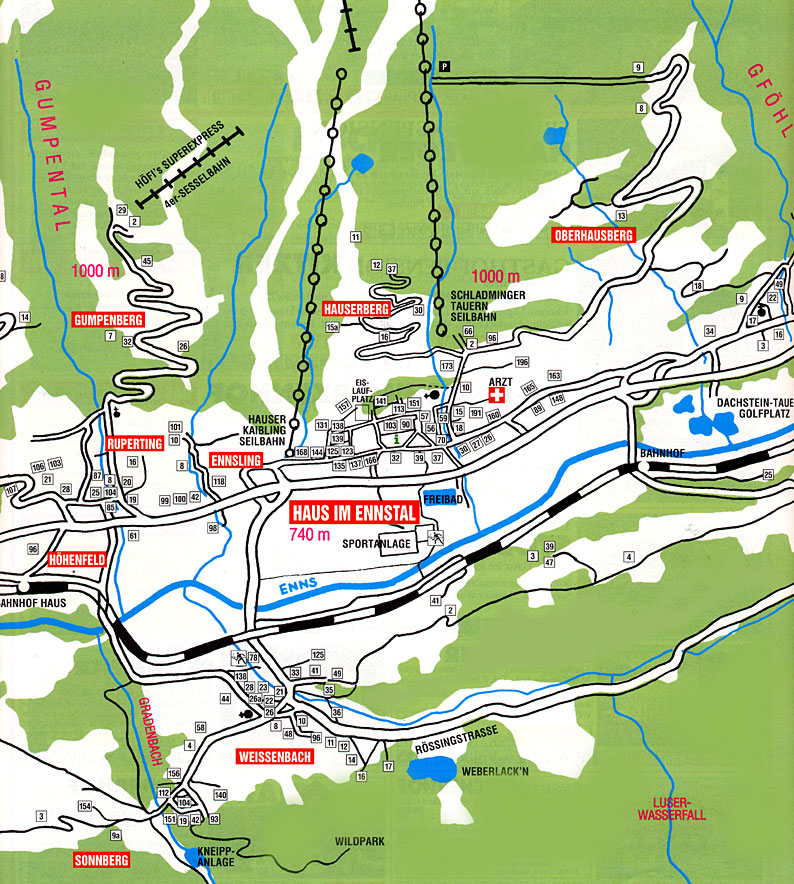 Maps of Haus im Ennstal ski resort in Austria | SNO