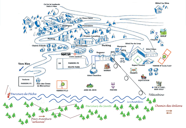 Maps of Isola 2000 ski resort in France | SNO ®