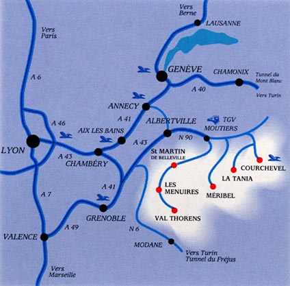 French Alps Ski Resorts Map Maps Of Meribel Ski Resort In France | Sno ®