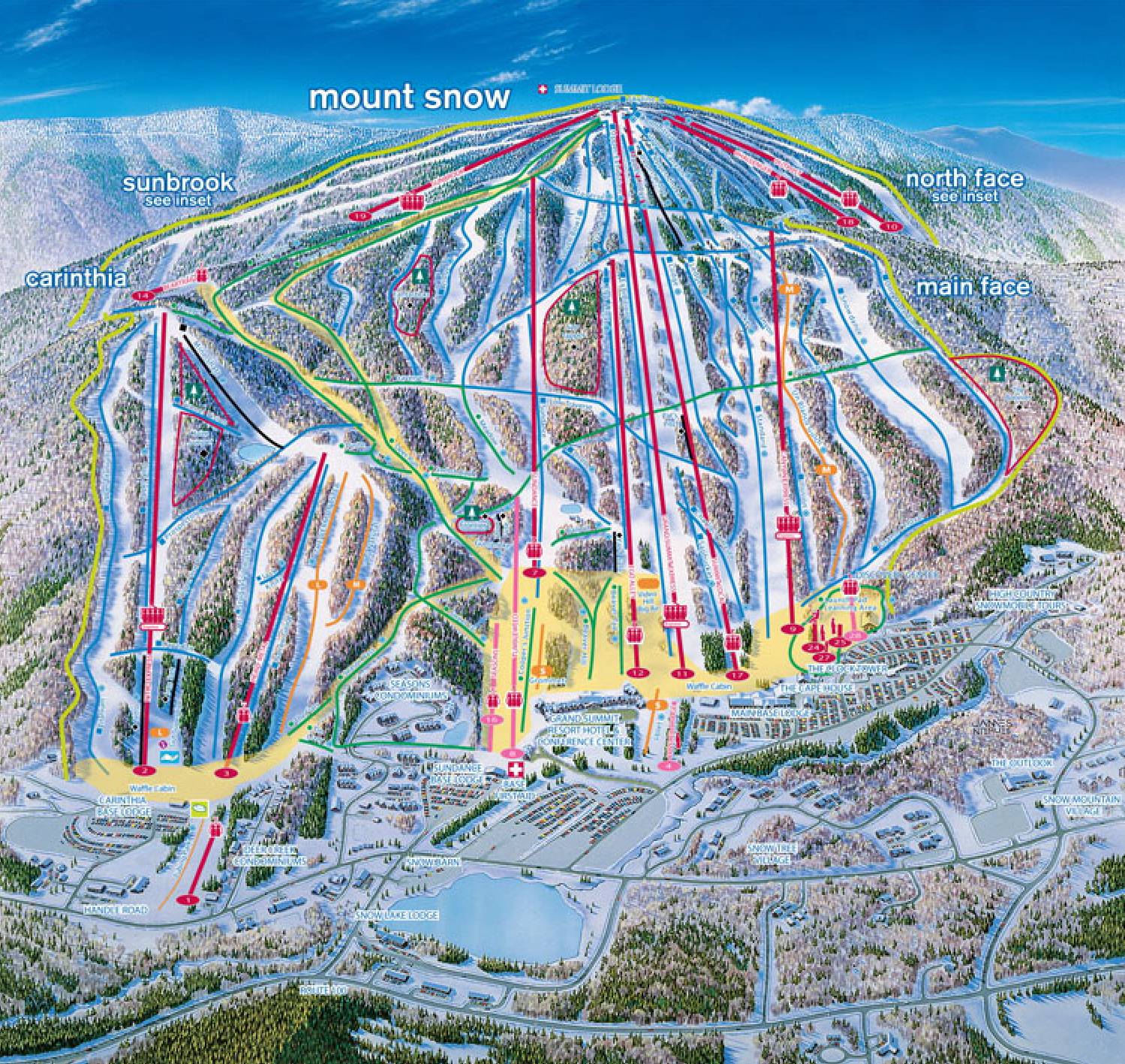 Mont Snow piste map