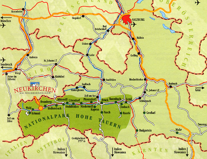 Maps of Neukirchen ski resort in Austria | SNO