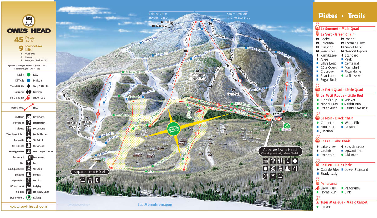 Owl's Head piste map