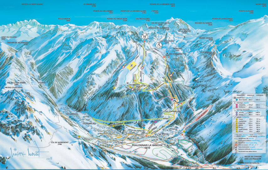 Pralognan-La-Vanoise piste map