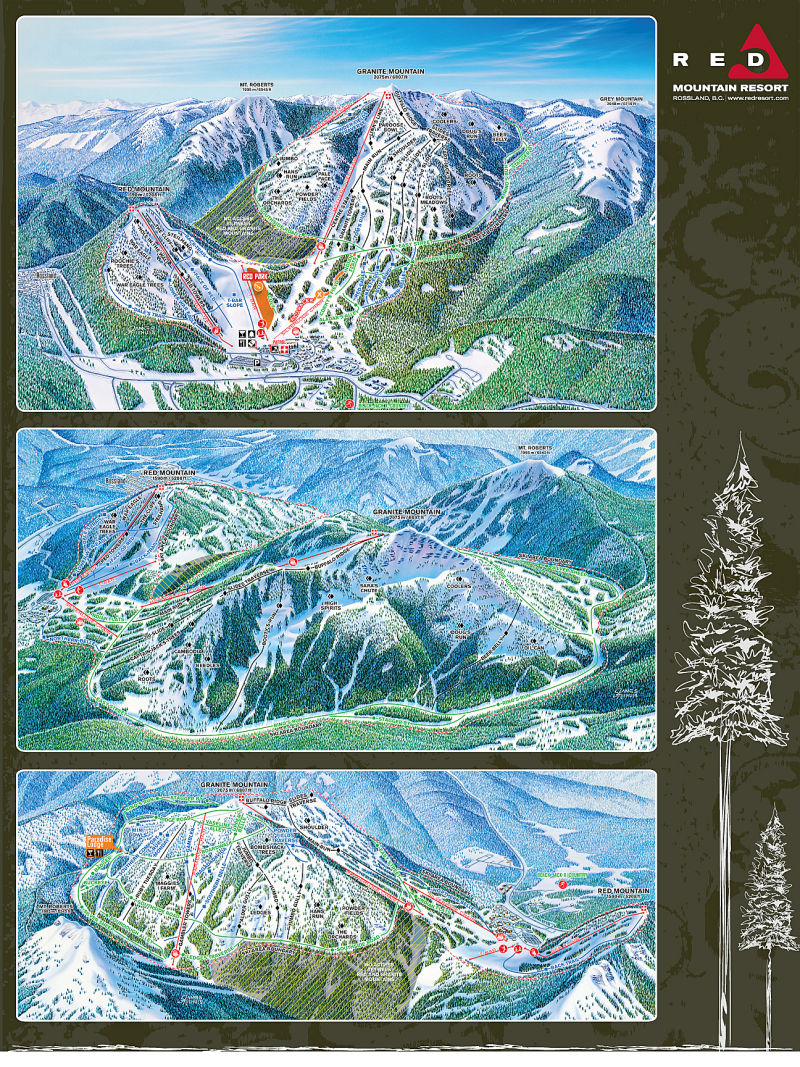 Red Mountain piste map