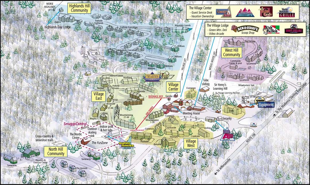 Maps of Smugglers Notch ski resort in USA | SNO