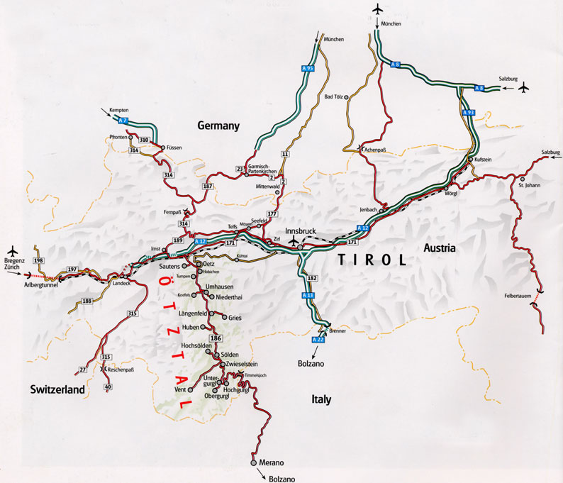 Maps of Solden ski resort in Austria | SNO