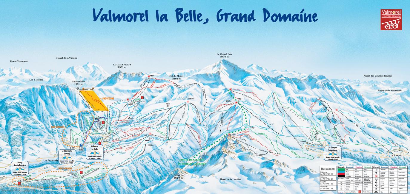 St Francois de Longchamp piste map