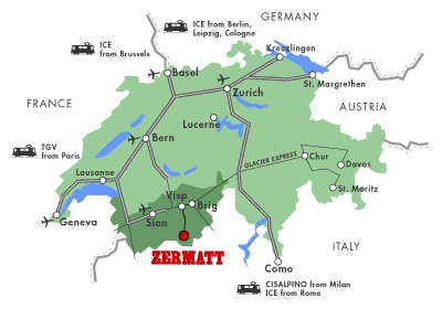 tourist map of zermatt